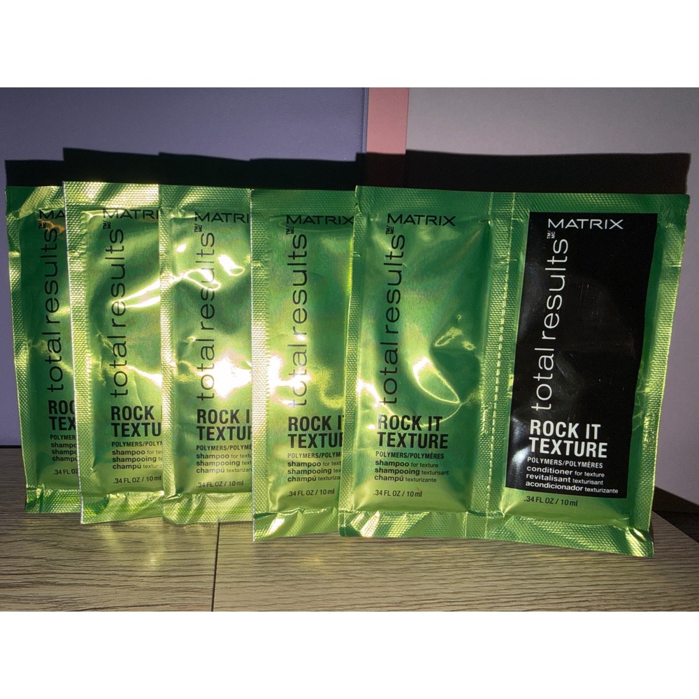 Matrix Total Results Rock It Texture Shampoo and Conditioner Travel Packets hair